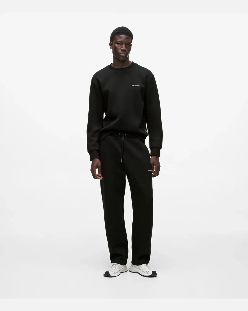 Karl Lagerfeld Jogginghose Mit Geradem Bein Und Logo, Male, Schwarz, Size Black