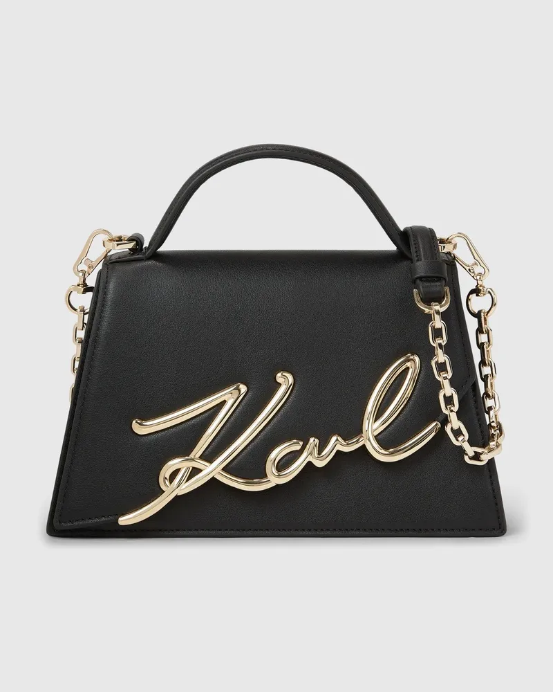 Karl Lagerfeld K/signature Mittelgroße Umhängetasche, Damen, Schwarz/gold, Größe Schwarz
