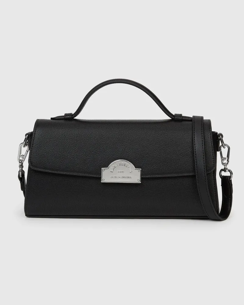 Karl Lagerfeld Rue St-guillaume Umhängetasche Mit Metalldetail, Female, Schwarz, Size Black