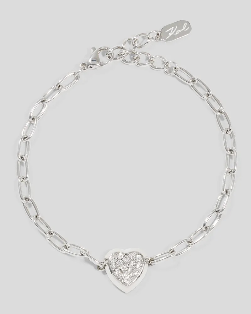 Karl Lagerfeld Pavé-anhänger-armband, Frau, Silver, Größe Silver