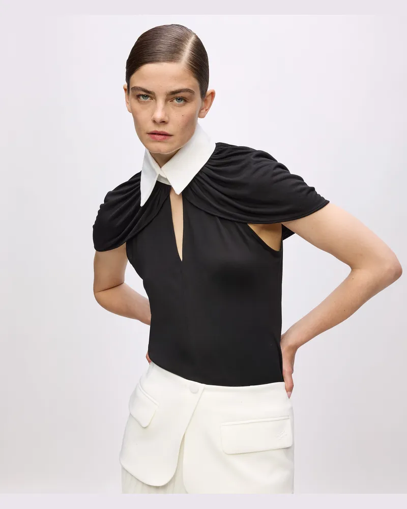Karl Lagerfeld Kl Studio Cape-top, Damen, Schwarz, Größe Schwarz