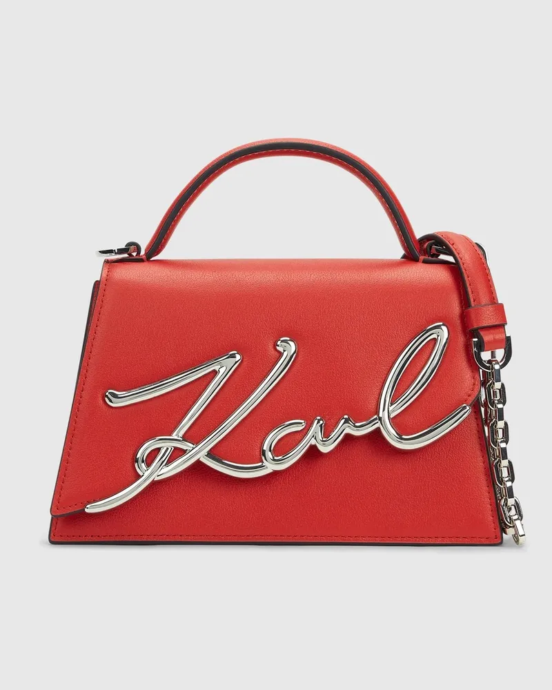Karl Lagerfeld K/signature Kleine Umhängetasche, Female, Ribbon Red, Size Red