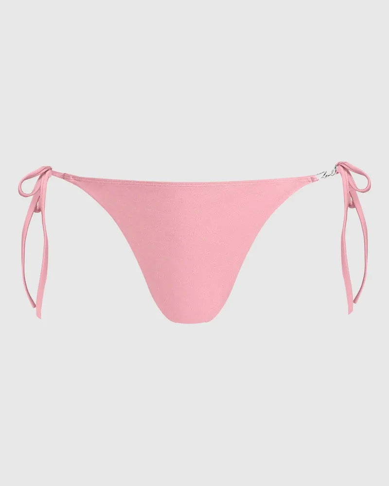 Karl Lagerfeld Bikini-höschen Zum Binden An Der Seite, Damen, Orchideenrauch, Größe Orchideenrauch
