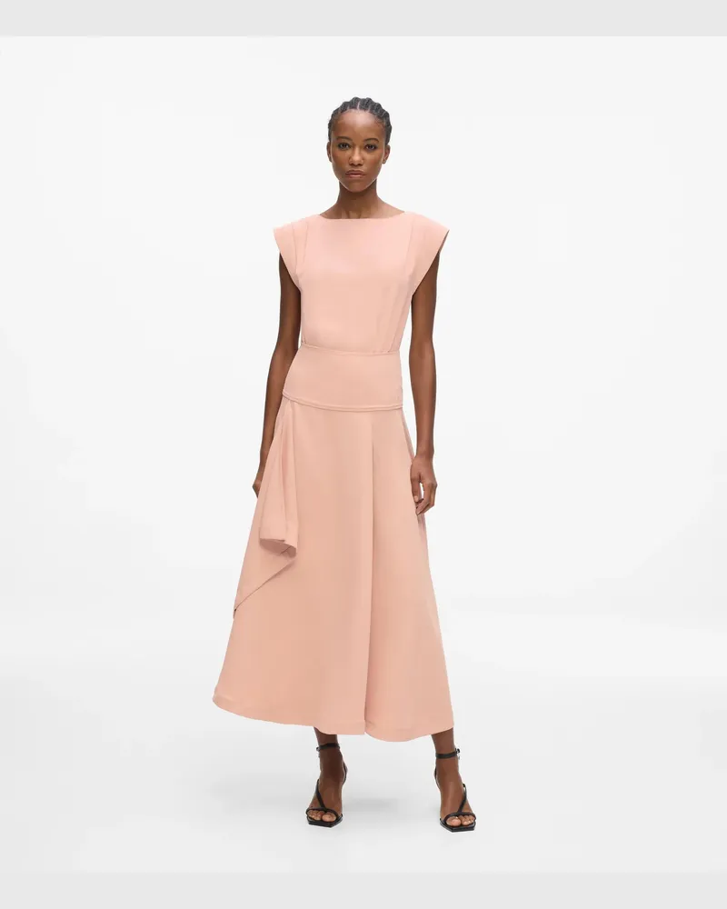 Karl Lagerfeld Maxikleid Mit Rüschensaum, Damen, Misty Rose, Größe Misty