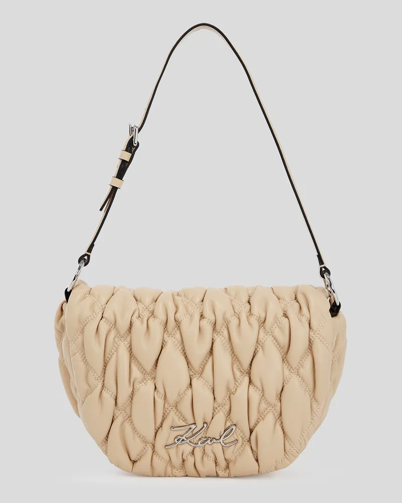 Karl Lagerfeld K/signature Kuilt Schultertasche, Frau, Trench Beige, Größe Trench