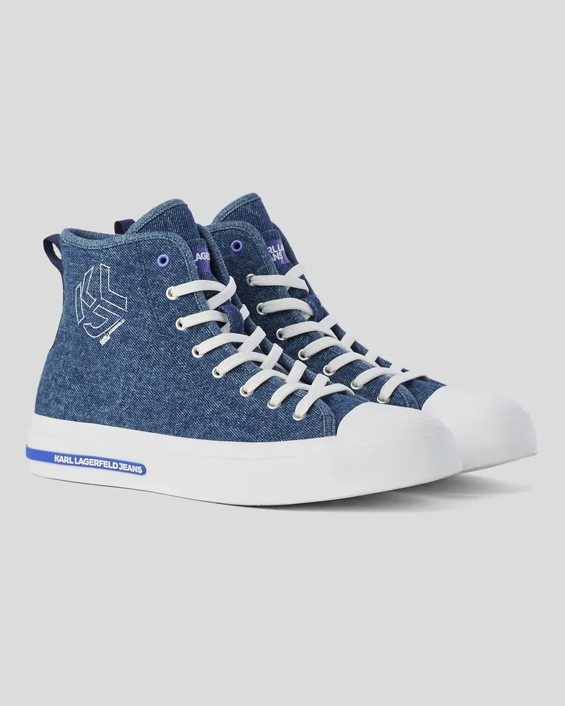 Karl Lagerfeld Vulc-sneakersmit Hohem Schaft, Frau, Mattblau, Größe Mattblau