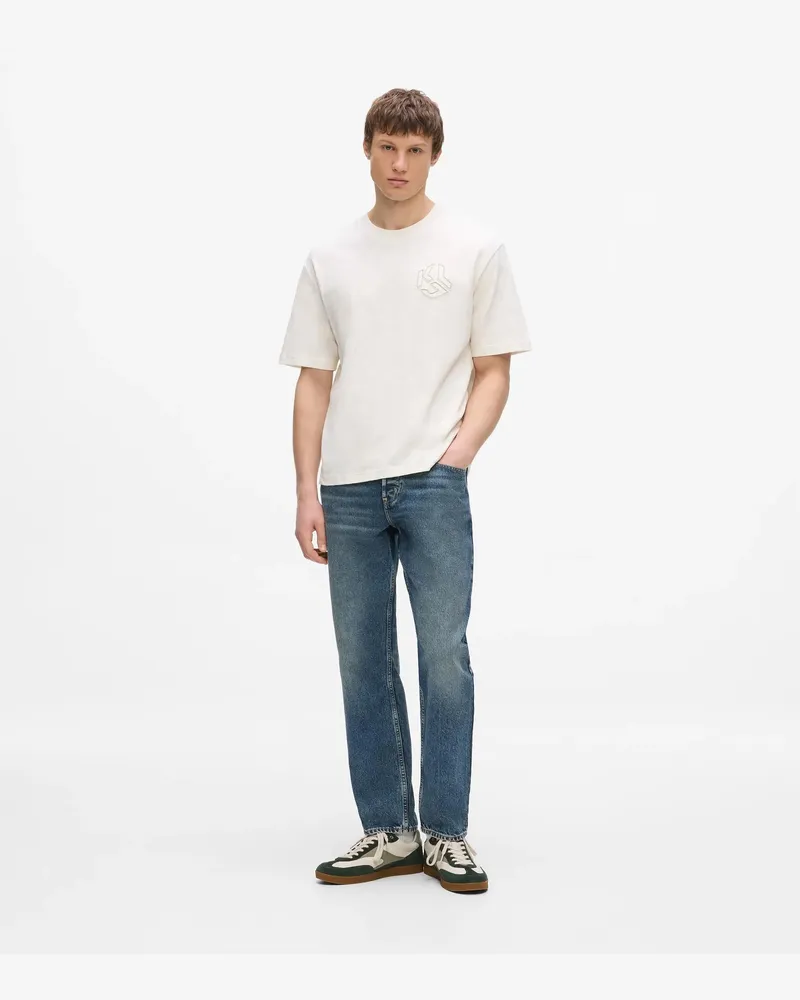 Karl Lagerfeld Schmal Geschnittene, Dunkelblaue Jeans, Herren, Visuelles Dunkelblau, Größe Visuelles