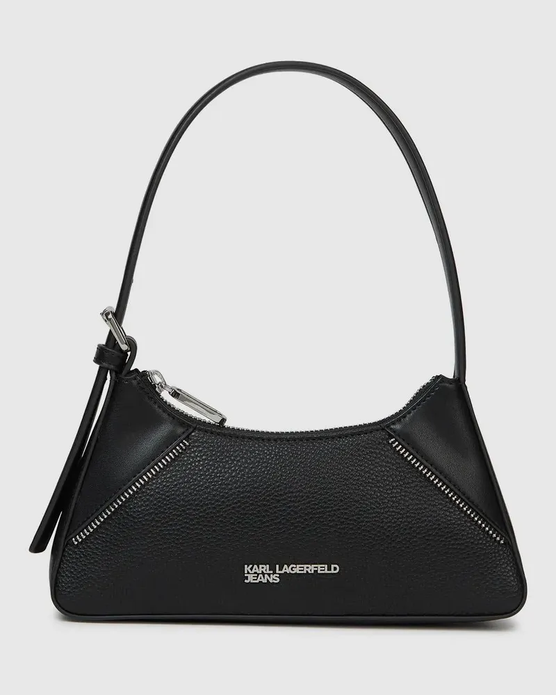 Karl Lagerfeld Rebellische Kleine Schultertasche, Damen, Schwarz, Größe Schwarz