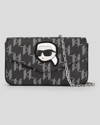 Karl Lagerfeld K/ikonik monogram Karl-pochette, Frau, Schwarz Schwarz