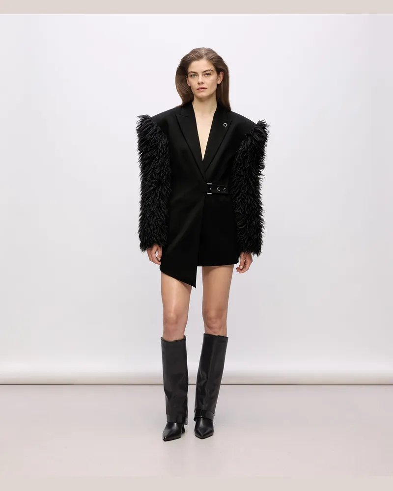 Karl Lagerfeld Kl Studio Blazerkleid, Damen, Schwarz, Größe Schwarz