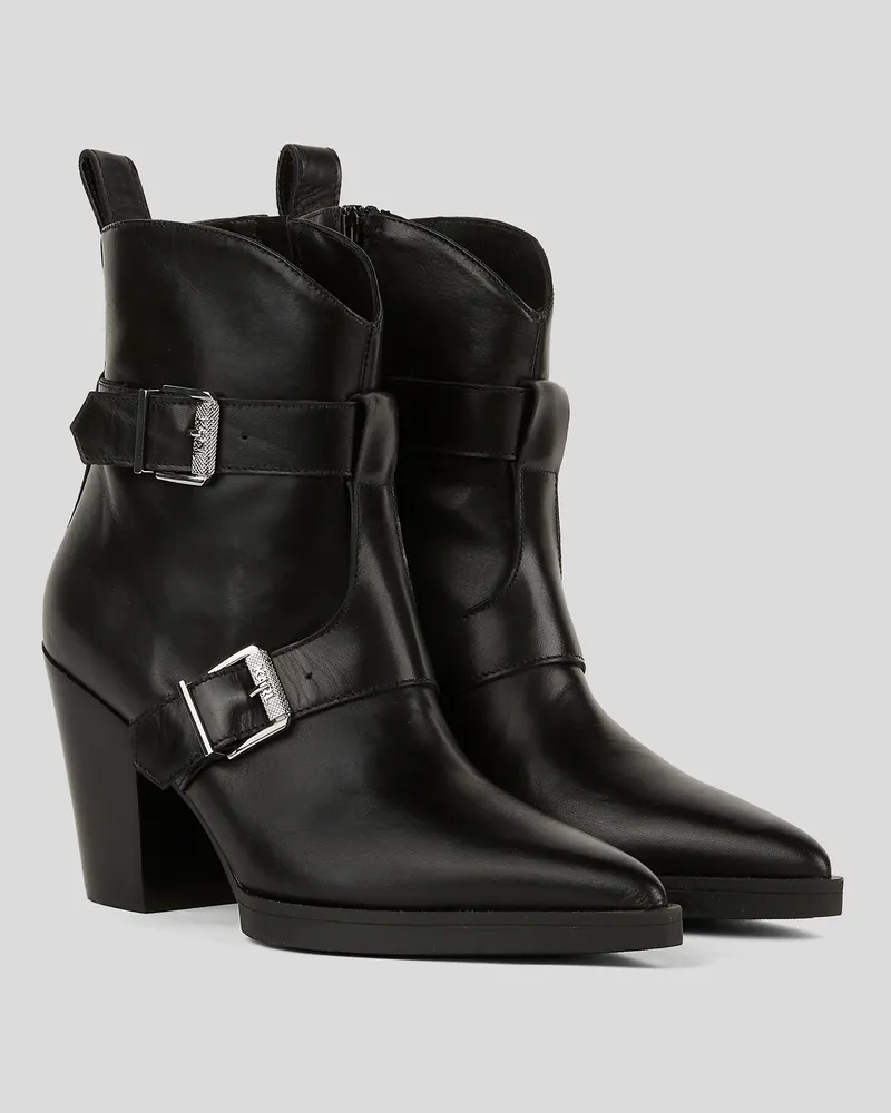 Karl Lagerfeld Kowboy stiefeletten Mit Schnalle, Frau, Schwarz, Größe Schwarz