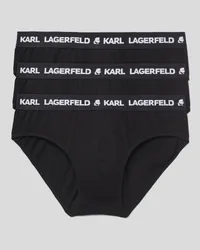 Karl Lagerfeld Slips mit Logo, 3er-set, Mann, Schwarz Schwarz