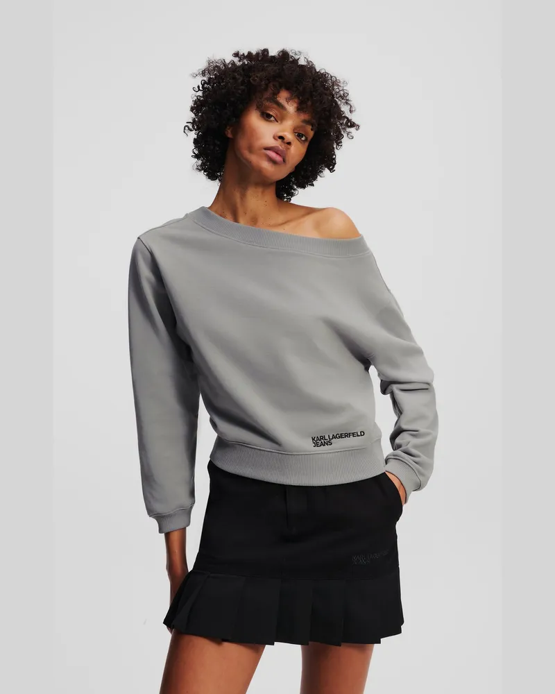 Karl Lagerfeld Schulterfreies Sweatshirt, Frau, Monument, Größe Monument