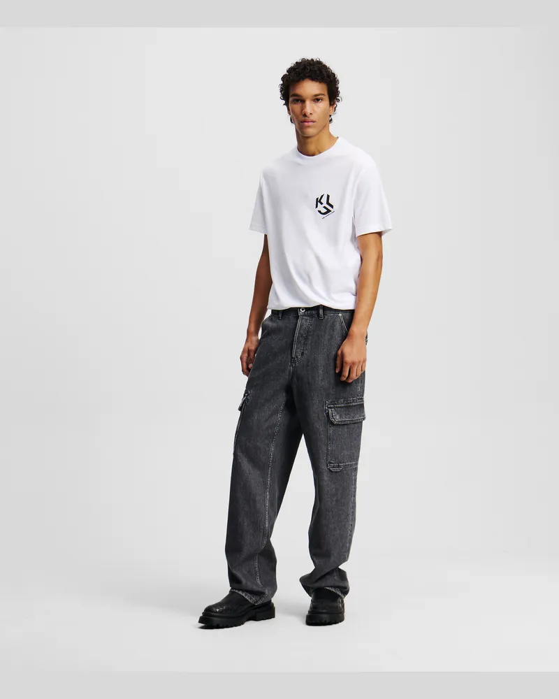 Karl Lagerfeld Lässige Utility-jeans, Mann, Gewaschenes Schwarz, Größe Gewaschenes