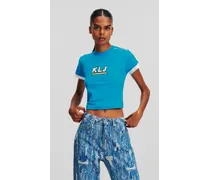 Karl Lagerfeld Klj skate Kurzes t-shirt, Frau, Carribean Sea Carribean