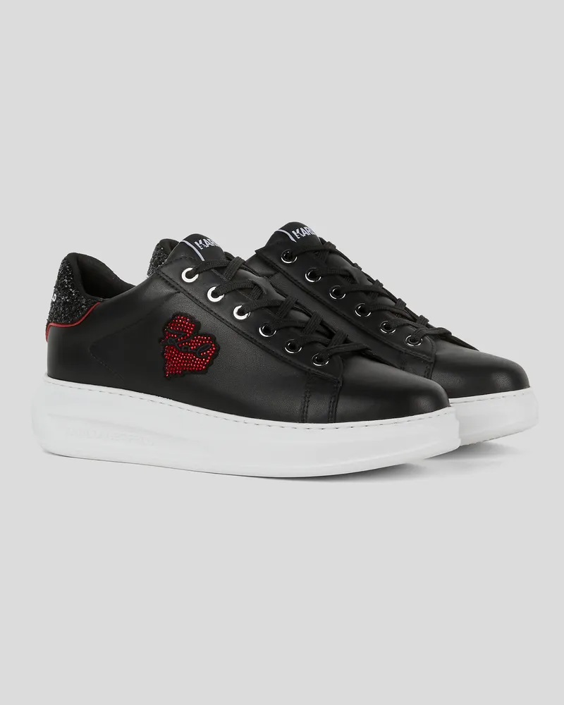 Karl Lagerfeld K/heart kapri Sneaker, Frau, Schwarz, Größe Schwarz