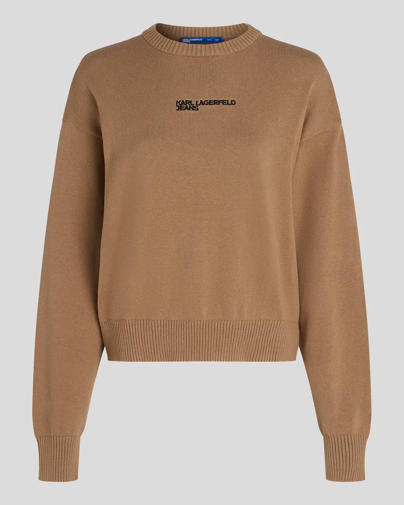 Karl Lagerfeld Pullover In Regulärer Passform, Frau, Wüsten-Taupe, Größe Wüsten-taupe