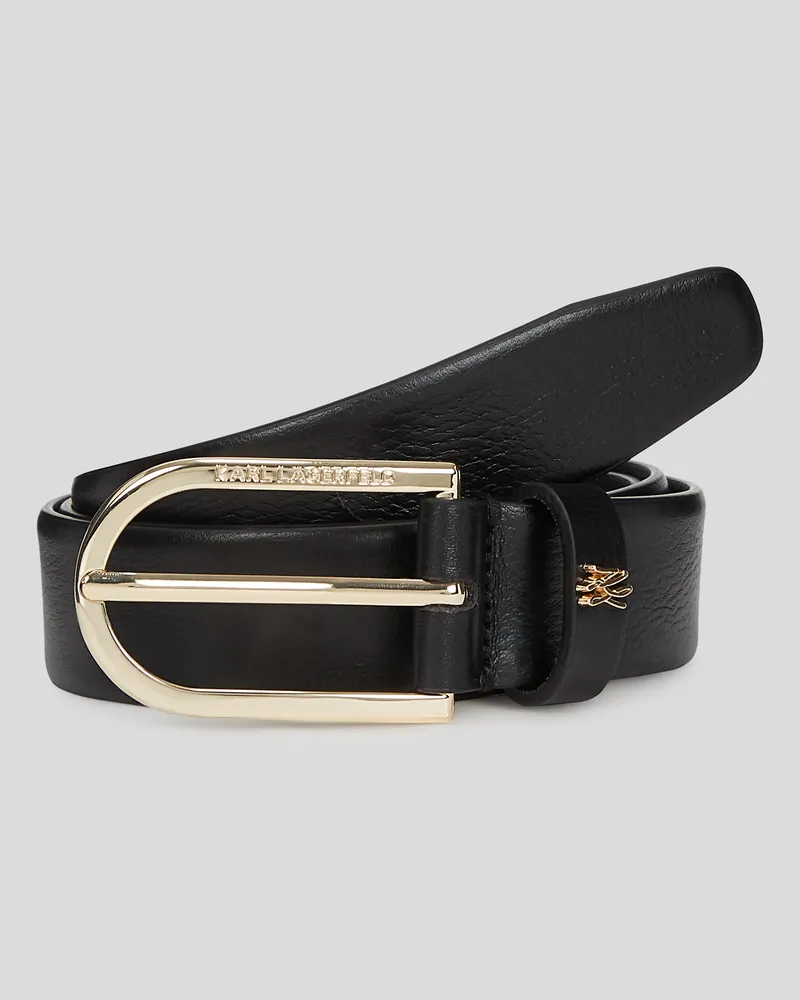 Karl Lagerfeld K/autograph Gürtel Mit Pin, Frau, Schwarz/Gold, Größe Schwarz