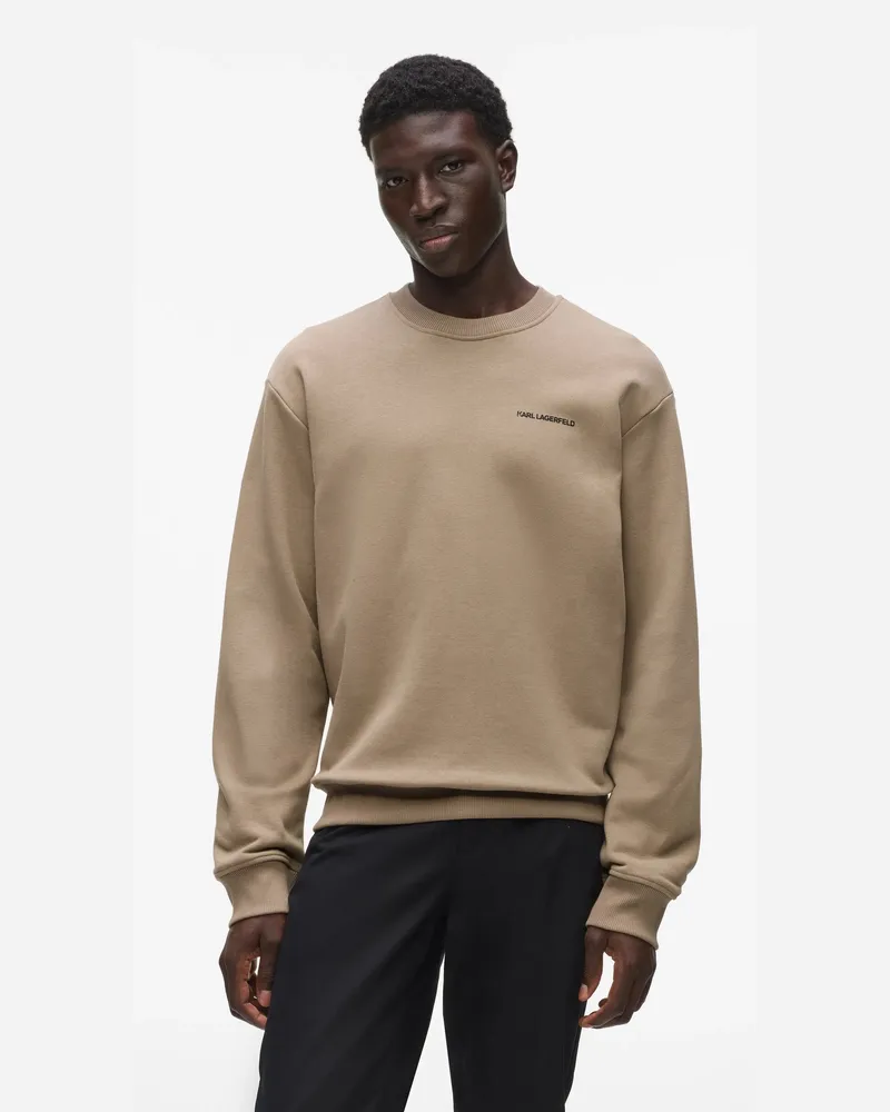 Karl Lagerfeld Sweatshirt Mit Rom-statue, Male, Caribou, Size Beige