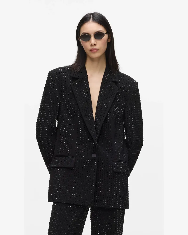Karl Lagerfeld Couture-blazer Mit Strass, Damen, Schwarz, Größe Schwarz
