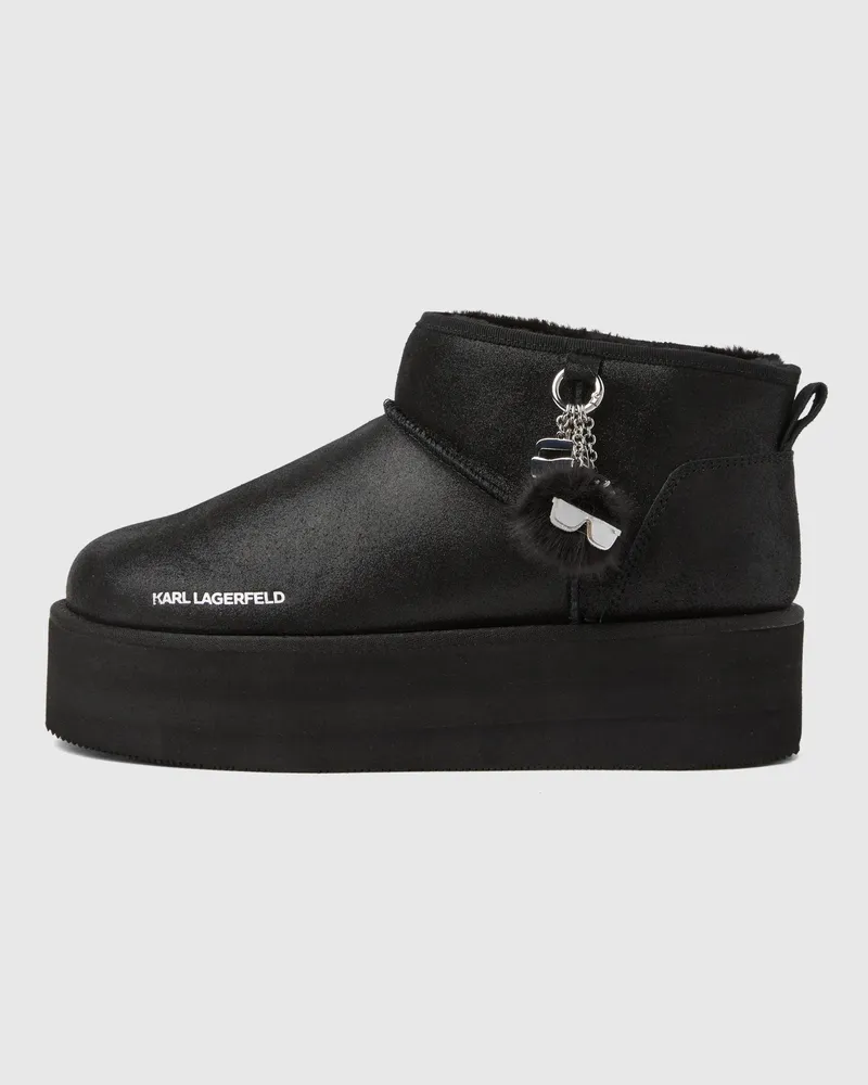 Karl Lagerfeld Ikon Nft Niedrige Thermostiefel, Female, Schwarz, Size Black