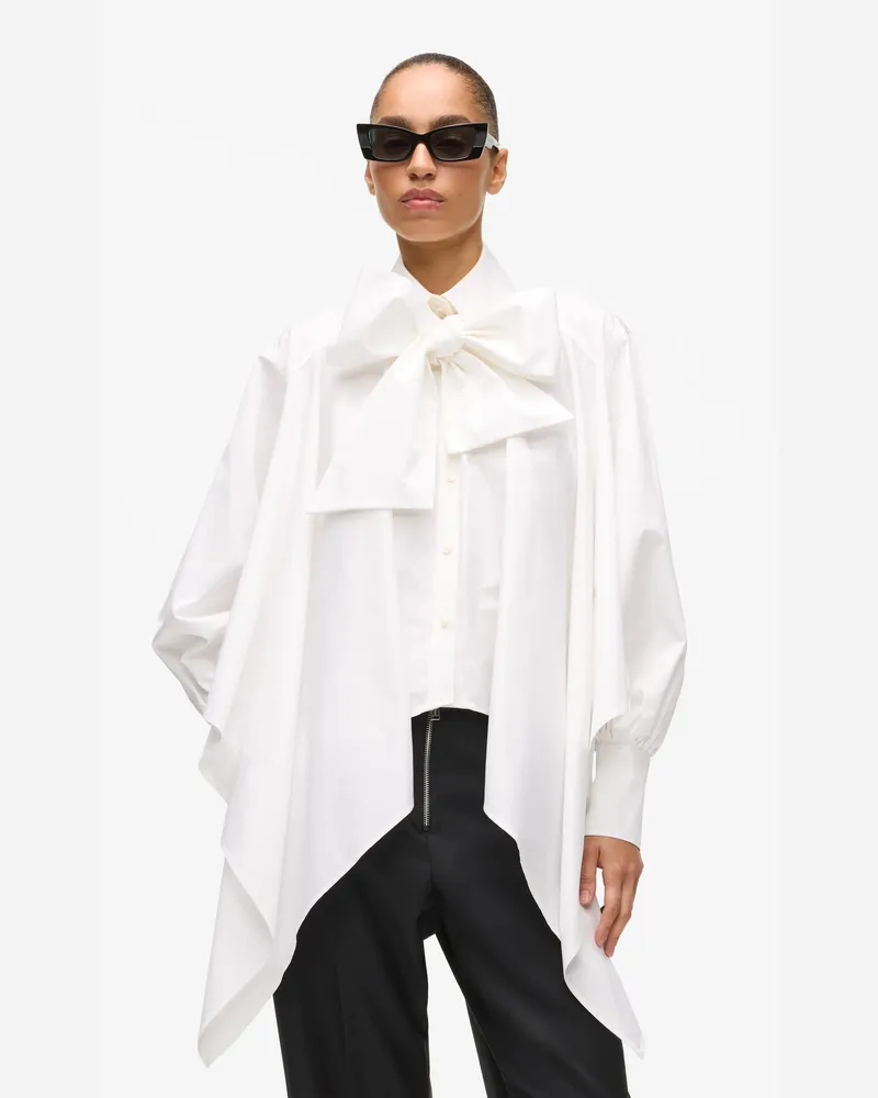 Karl Lagerfeld Weit Geschnittenes Hemd Mit Schleife, Female, Weiss, Size White