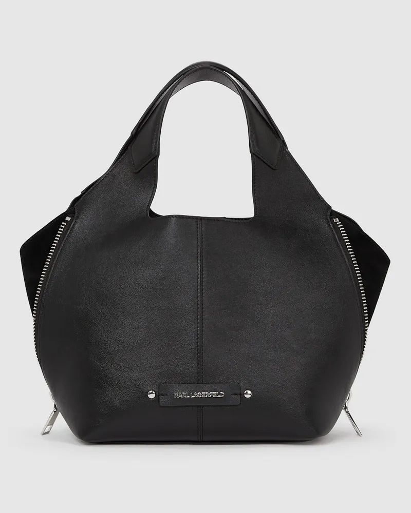 Karl Lagerfeld K/hardware Kleine Tote Bag, Damen, Schwarz-nickel, Größe Schwarz-nickel