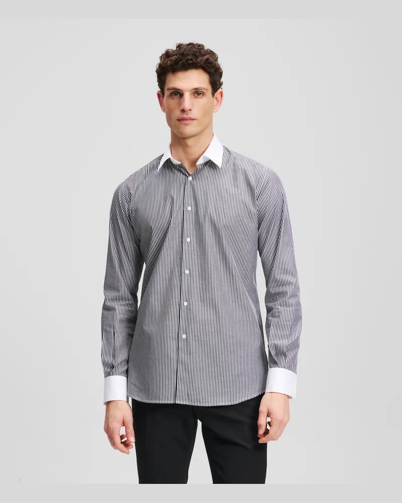 Karl Lagerfeld K/autograph Shirt, Mann, Schwarz/Weiss, Größe Schwarz