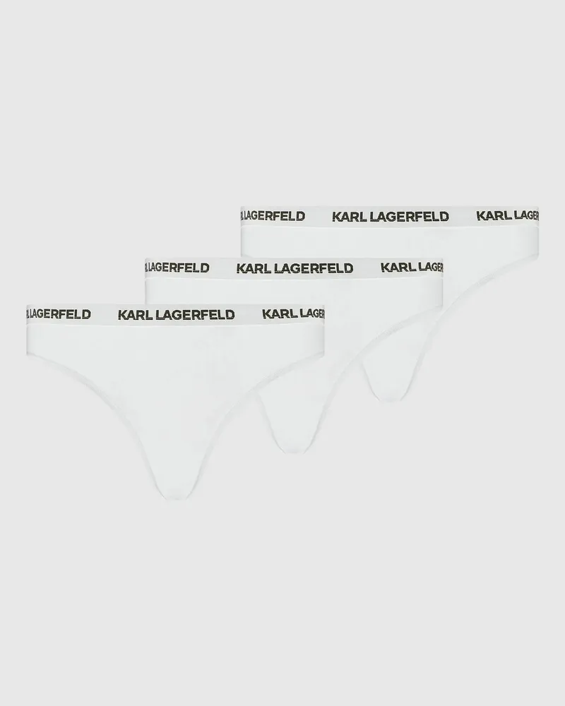 Karl Lagerfeld Slip Mit Logo – 3er-set, Damen, Weiss, Größe Weiss