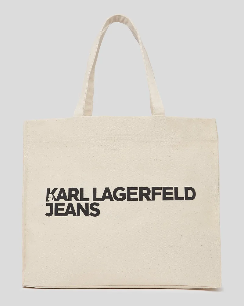 Karl Lagerfeld Stofftasche Mit Logo, Frau, Natur, Größe Natur