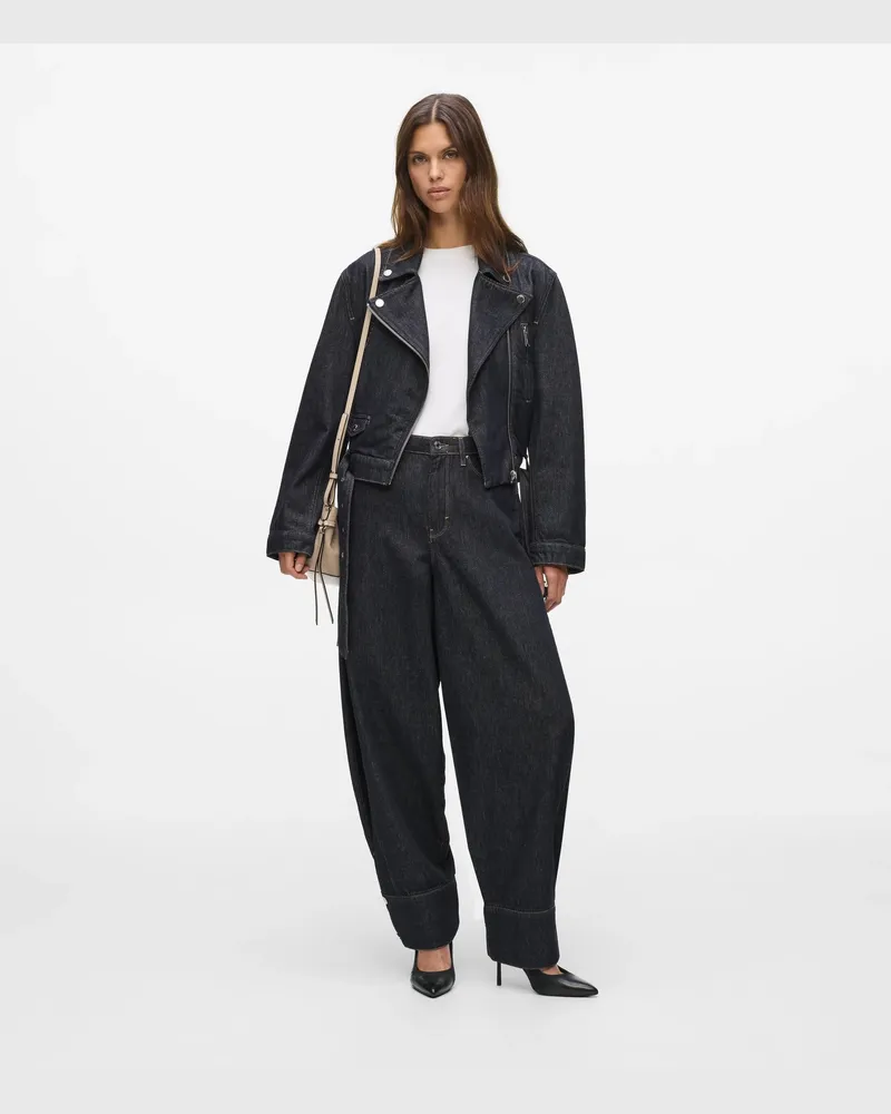 Karl Lagerfeld Jeans Mit Umgeschlagener Manschette Und Weitem Bein, Female, Rinse Blau, Size Blue