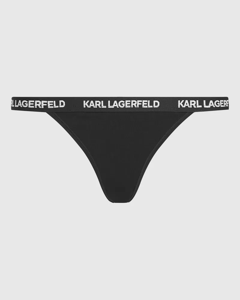 Karl Lagerfeld Brazilian-slips Mit Logo – 3er-set, Female, Schwarz, Size Black