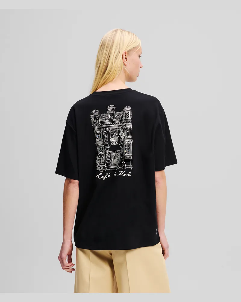 Karl Lagerfeld Kl X Jorge Parra Oversized-t-shirt, Frau, Schwarz, Größe Schwarz