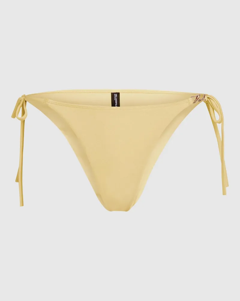 Karl Lagerfeld Bikini-höschen Zum Binden An Der Seite, Damen, Sonnengelb, Größe Sonnengelb