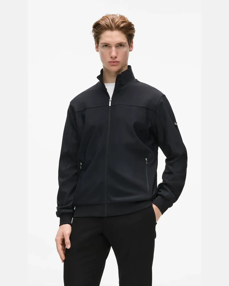 Karl Lagerfeld Jacke Mit Reißverschluss Und Einsätzen, Male, Schwarz, Size Black