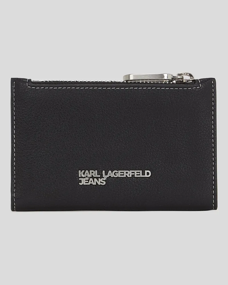 Karl Lagerfeld Faltportemonnaie Mit Kette, Damen, Schwarz, Größe Schwarz