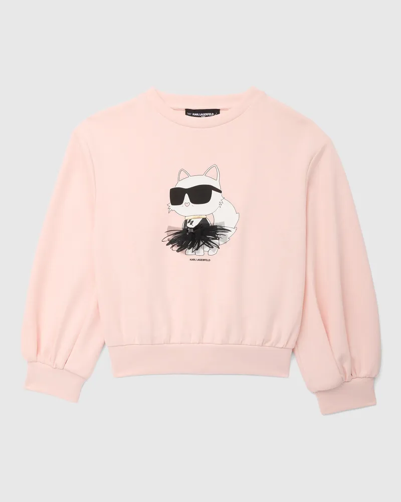 Karl Lagerfeld Ikon Choupette Sweatshirt Für Mädchenunisex, Pink, Size Pink