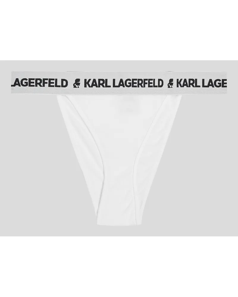 Karl Lagerfeld Brazilian-slip mit Logo, Frau, Weiss Weiss