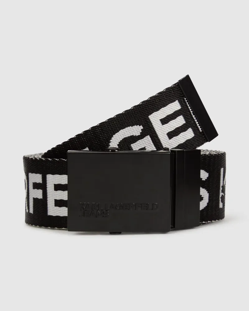 Karl Lagerfeld Wendbarer Gürtel Aus Gurtband, Herren, Weiss, Größe Weiss