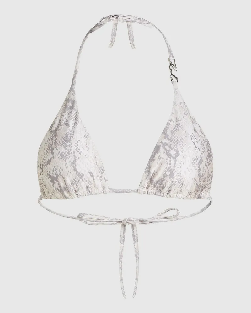 Karl Lagerfeld Triangel-bikini-oberteil, Damen, Makelloser Schlangen-allover-print, Größe Makelloser