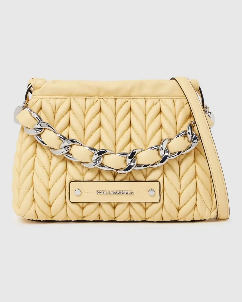Karl Lagerfeld K/weave Ketten-umhängetasche, Damen, Sonnenlicht, Größe Sonnenlicht