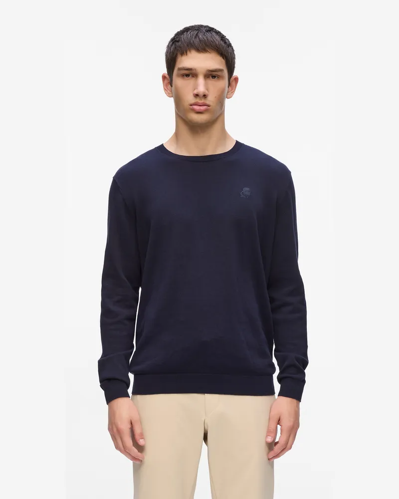 Karl Lagerfeld Kameo Pullover Mit Rundhalsausschnitt, Mann, Schwarz, Größe Schwarz