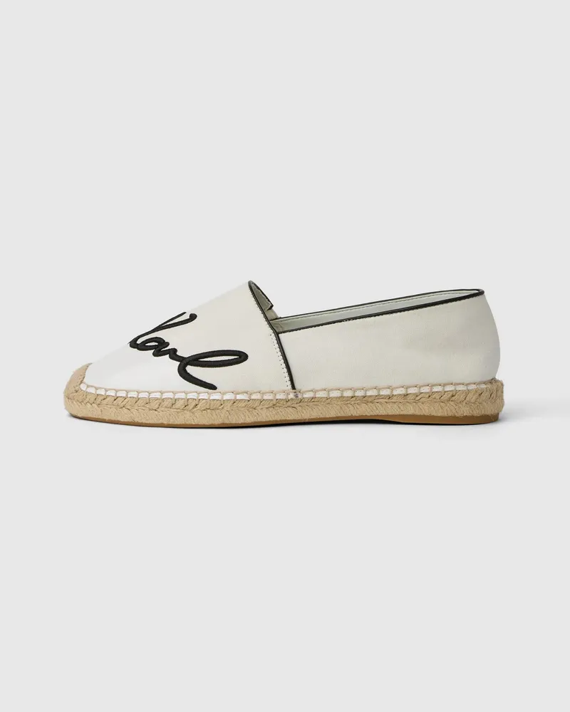 Karl Lagerfeld Kamini Signia Flache Schuhe, Damen, Off White, Größe Off