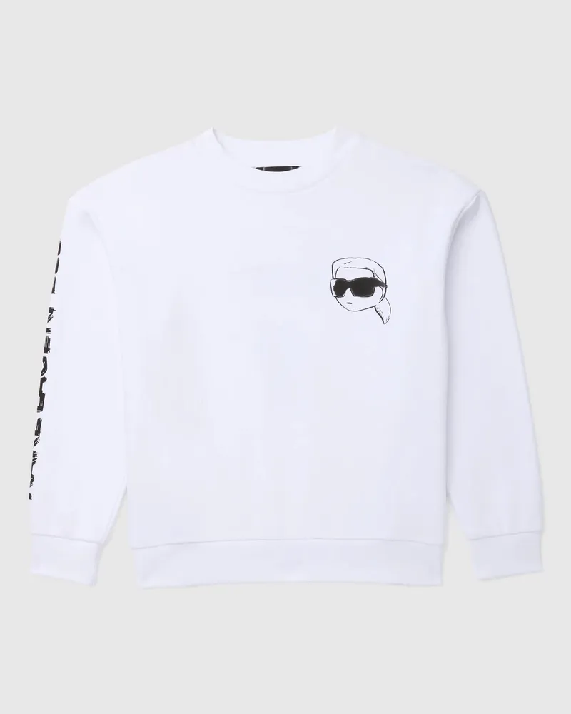 Karl Lagerfeld Sweatshirt Mit Ikon-grafik Für Jungen, Weiss, Größe Weiss