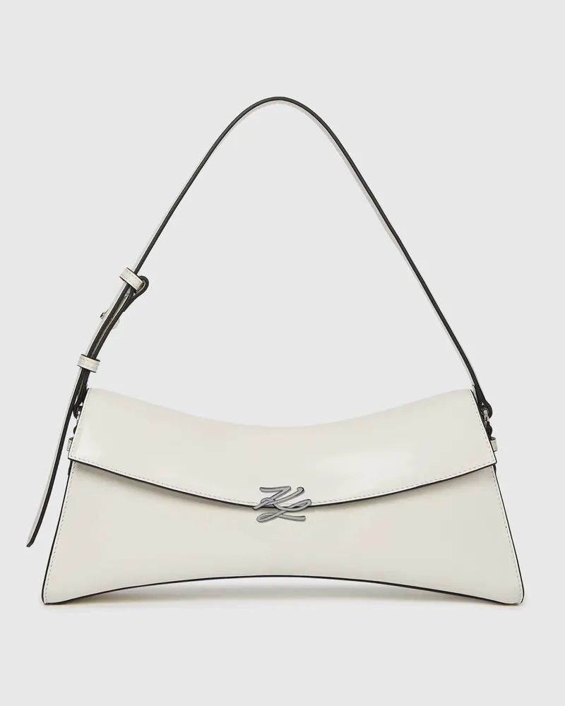 Karl Lagerfeld K/autograph Twist Schultertasche, Damen, Off White, Größe Off