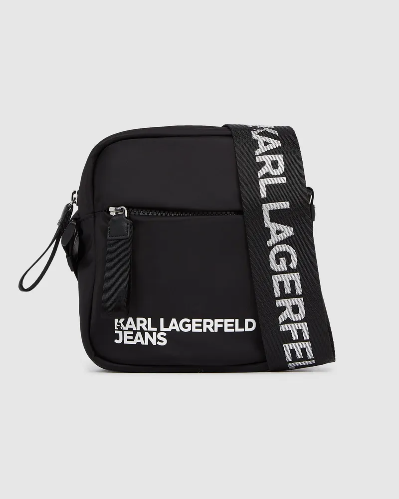 Karl Lagerfeld Umhängetasche Aus Nylon, Herren, Schwarz, Größe Schwarz