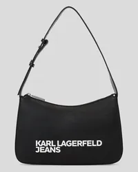 Karl Lagerfeld Kjl Schultertasche mit Logo, Frau, Schwarz Schwarz