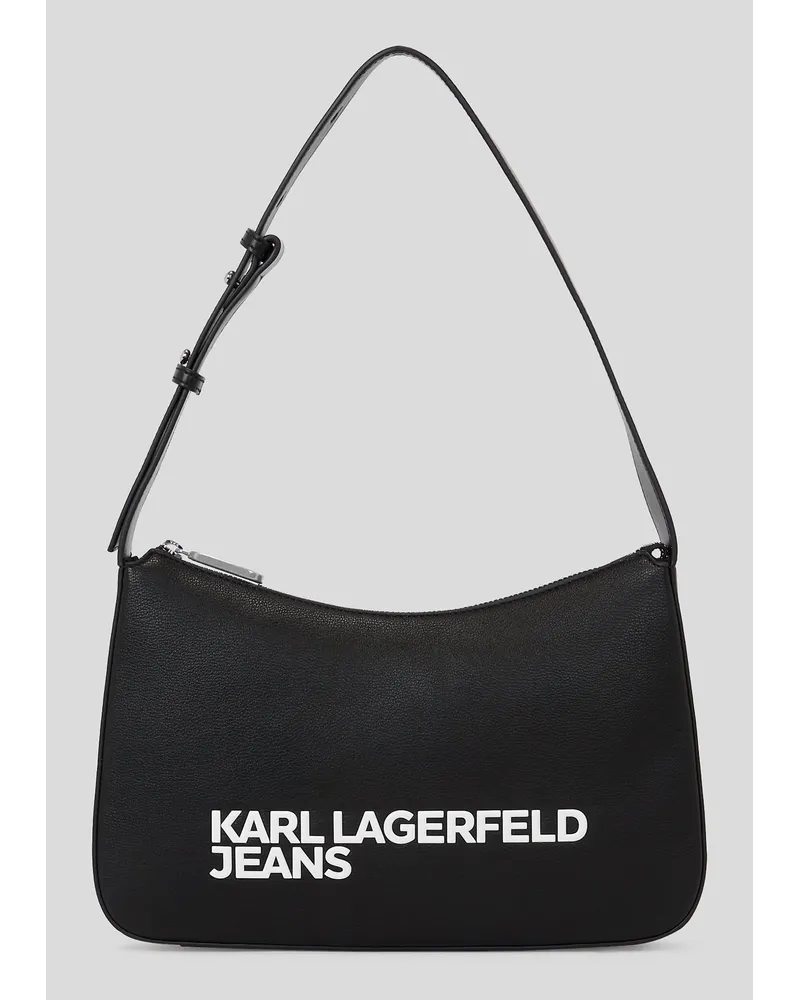 Karl Lagerfeld Kjl Schultertasche mit Logo, Frau, Schwarz Schwarz