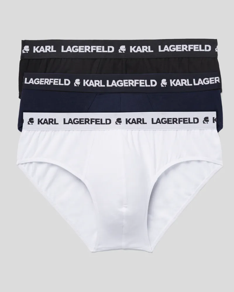 Karl Lagerfeld Slips Mit Logo, 3er-set, Mann, Schwarz/Weiss/Navy, Größe Schwarz