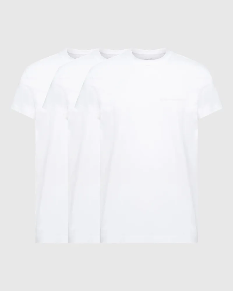 Karl Lagerfeld Unterhemd-t-shirt Mit Logo – 3er-pack, Male, Weiss, Size White